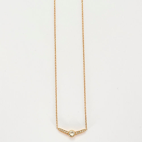 Collier Collier or rose diamant 58 Facettes