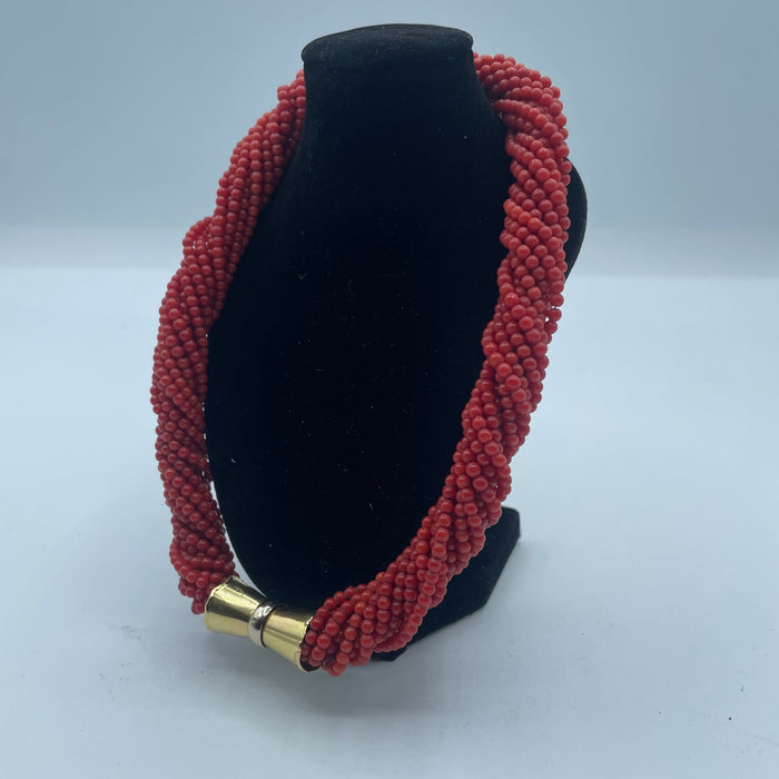 Mediterranean red coral necklace