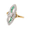 Bague 53 Bague Or jaune, Or blanc Diamant, Emeraude 58 Facettes 3308125CN
