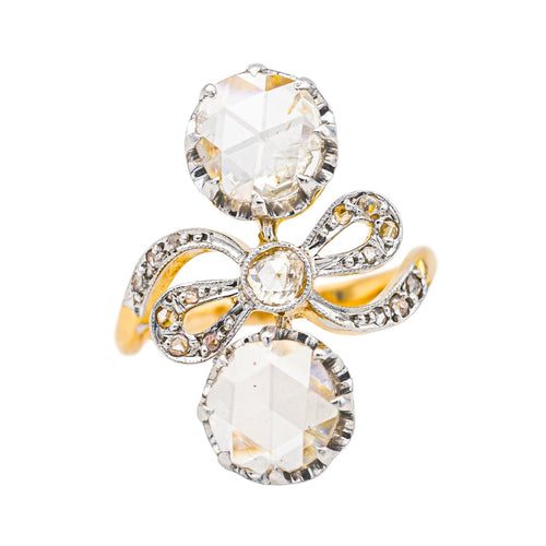 Bague 51 Bague Toi & moi Or jaune, Platine Diamant 58 Facettes 3853105CN