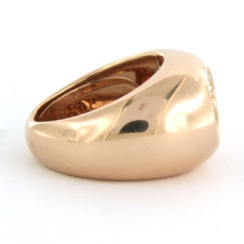 Bague 55 Bague en or rose avec diamants taille brillant jusqu'à 0,80 ct 58 Facettes