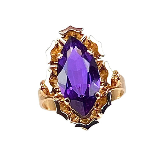 Bague 51 Bague en or jaune et améthyste 58 Facettes AB581