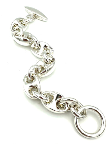 Bracelet HERMES. Collection "Neptune", important bracelet vintage argent 58 Facettes