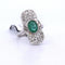 Bague 56 Bague Art Déco en or et émeraude 58 Facettes