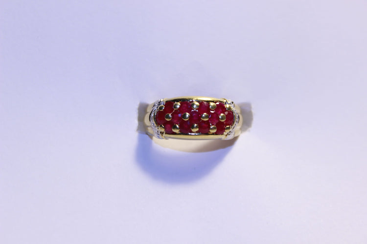 Bague 51 Bague Diamants et Rubis 58 Facettes