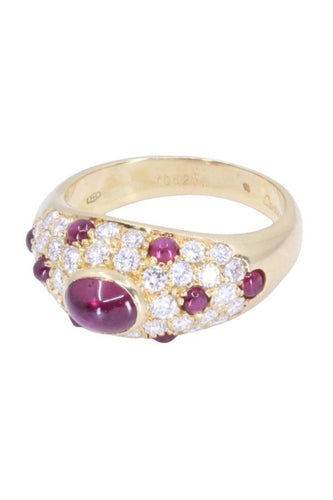 Bague CARTIER - BAGUE VINTAGE RUBIS ET DIAMANTS 58 Facettes 088261