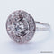 Bague 53 Bague ronde art deco or blanc diamants 58 Facettes 4281
