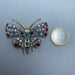 Broche Broche en or jaune argent diamants pierres de couleurs 58 Facettes