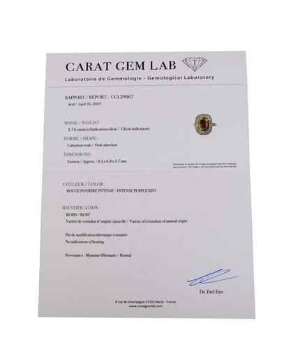 Bague 56 Bague or rubis 58 Facettes