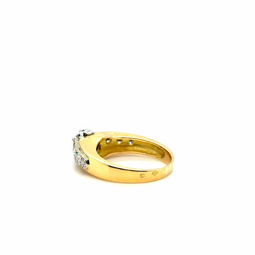 Bague Bague vintage Or jaune et Diamants 58 Facettes 1.0000371/1