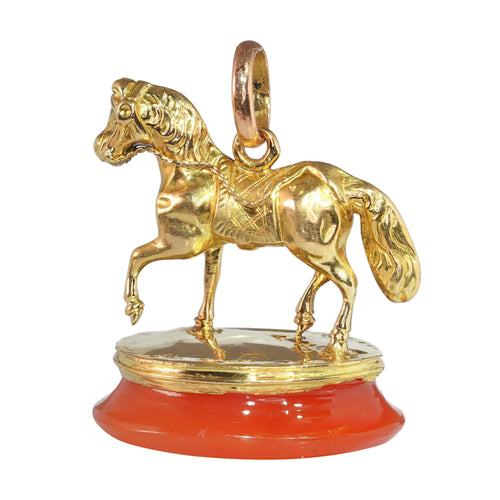 Pendentif Pendentif cheval vintage en or 18 carats : élégance victorienne 58 Facettes 24106-0277