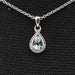 Pendentif Pendentif or blanc aigue marine diamant 58 Facettes