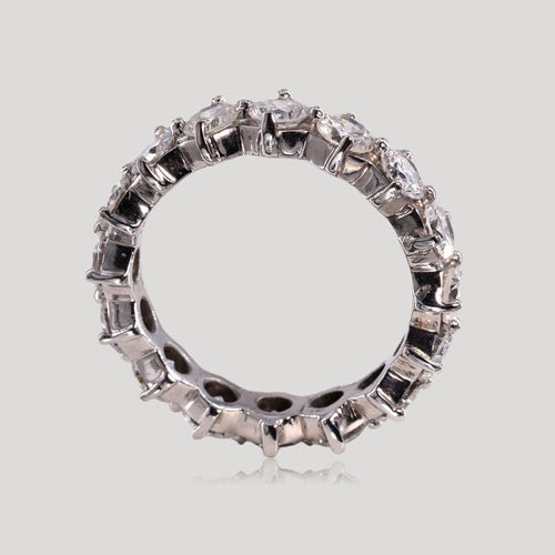 Bague 50 Alliance tour complet or blanc diamants 58 Facettes 31000039