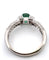 Bague 57 Bague en or blanc avec émeraude et diamants 58 Facettes