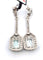 Boucles d'oreilles Boucles d'oreilles en platine ornées d'aigue-marine et de diamants 58 Facettes
