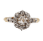 Bague 52.5 Bague marguerite victorienne or jaune, diamants taille rose (circa 1890) 58 Facettes A06138