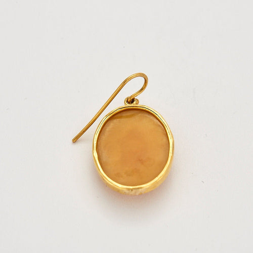 Boucles d'oreilles Paire de pendants sculptés or et cornaline 58 Facettes