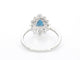 Bague 54 Bague en or blanc avec diamants et topaze 58 Facettes 2316