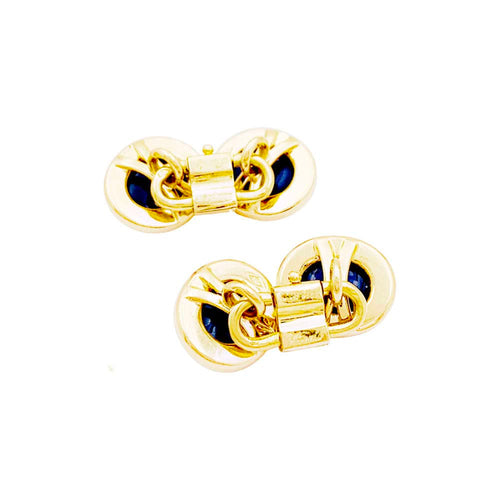 Boutons de manchette Boutons de manchette Cartier, or jaune, saphirs. 58 Facettes 35240