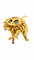 Broche Broche Lion en or jaune 18 carats et saphirs 58 Facettes