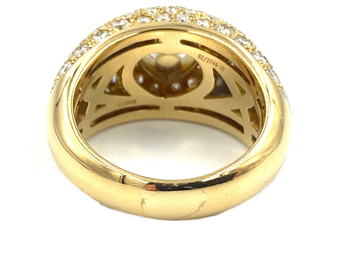 Bague 54 CHOPARD. Bague or jaune et diamants 2,75ct 58 Facettes