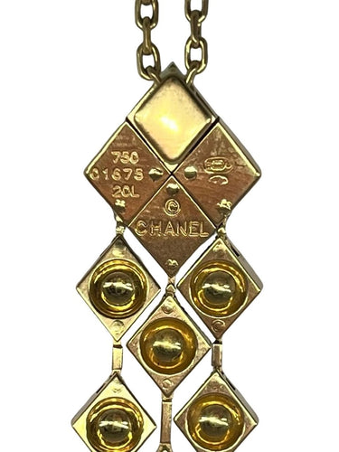 Collier Collier Chanel Matelassé Vintage or jaune 18K 58 Facettes 00079301
