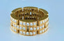 Bague 49 Bague CARTIER maillons panthère or jaune et diamants 58 Facettes AB78