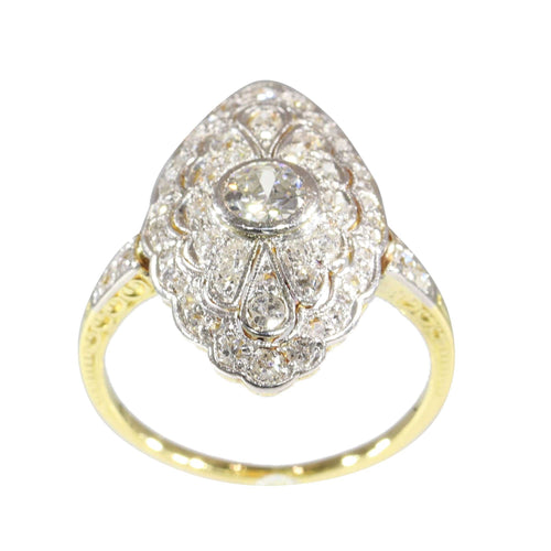 Bague 51 Bague diamant vintage avec touche Belle Époque – Conçue pour une grandeur discrète 58 Facettes 25191-0317