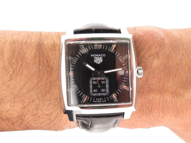 Montre montre TAG HEUER monaco waw131a.fc6177 acier 37mm quartz 2019 + etui 58 Facettes 268033