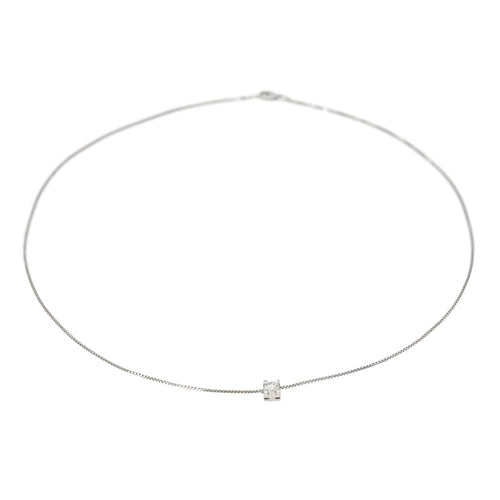 Collier Collier Solitaire Or blanc Diamant 58 Facettes 4520966RV