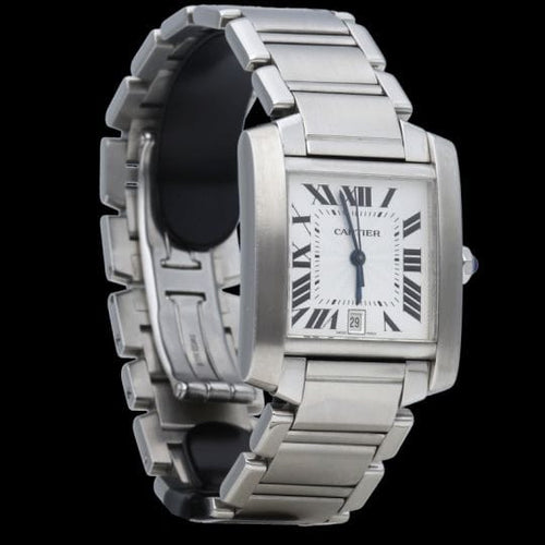 Montre Cartier Montre Tank Francaise Gm Automatique 58 Facettes MT45221