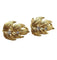 Boucles d'oreilles Boucles d'oreilles vintage en feuille d'or jaune des années 1980-90 58 Facettes