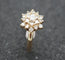 Bague 54 Bague marguerite diamants or jaune 750 58 Facettes
