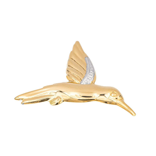 Broche Broche Oiseau Or jaune, Or blanc 58 Facettes 3726706CN