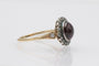 Bague Bague ancienne grenat cabochon et diamants en or jaune 58 Facettes 11712
