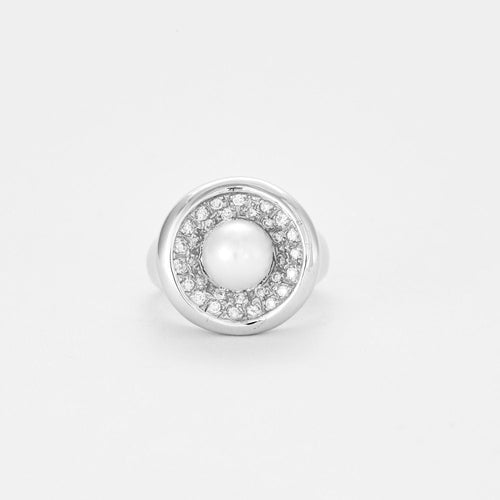 Bague 56 Bague diamants et perle 58 Facettes 2551