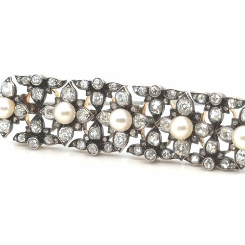 Broche Broche époque Napoleon III - Diamants et perles 58 Facettes 1.0000582/1