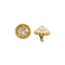 Boucles d'oreilles Clips d'oreilles David Webb, "Boutons", platine, or jaune, diamants. 58 Facettes 34425