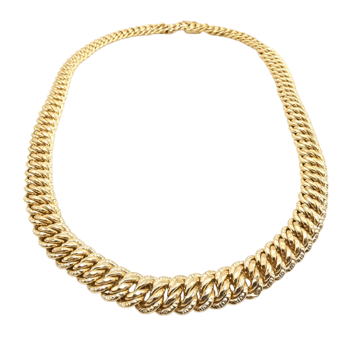 Collier Collier maille américaine en or jaune 58 Facettes