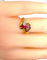 Bague 51 Bague or jaune 3 rubis navettes 58 Facettes AB649