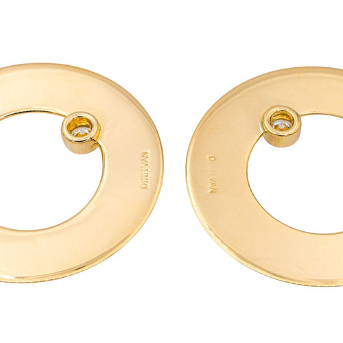 Boucles d'oreilles Dinh Van Boucles d'oreilles Target Or jaune Diamant 58 Facettes 4284535RV