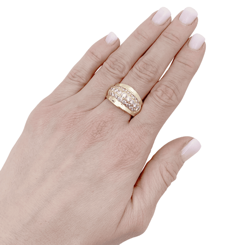 Bague 60 Bague or jaune, diamants. 58 Facettes 34449