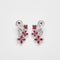 Boucles d'oreilles Boucles d'oreilles fleur diamants et rubis 58 Facettes 2922