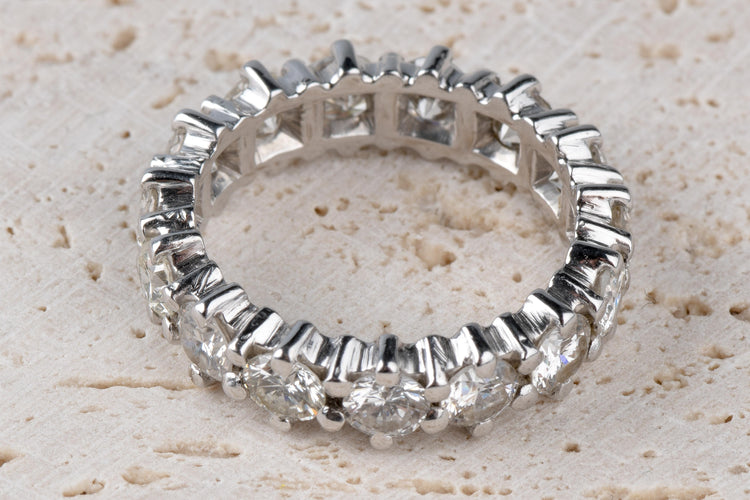 Bague 52 Bague Alliance Diamant18 carats Or blanc 4.20 ct 58 Facettes ALL420-107