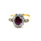 Bague 53 Bague Marguerite Ancienne Rubis Diamants 58 Facettes