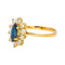 Bague 54 Bague Marguerite Or jaune Emeraude, Diamant 58 Facettes 4745021CN