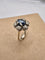 Bague 48 Bague vintage cluster saphir en or blanc 18k 58 Facettes