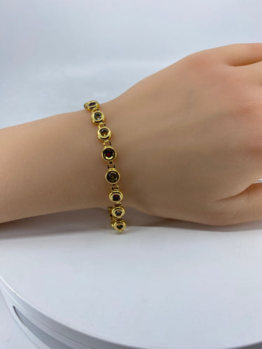 Bracelet Bracelet en or 18 carats et pierres fines 58 Facettes AB350