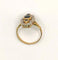 Bague 54 Bague Marquise Vintage or jaune sertie de trois saphirs et de diamants 58 Facettes