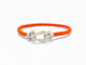 Bracelet bracelet FRED force 10 gm 0b0005 manille en or blanc 18k 2 cordons 58 Facettes 271113